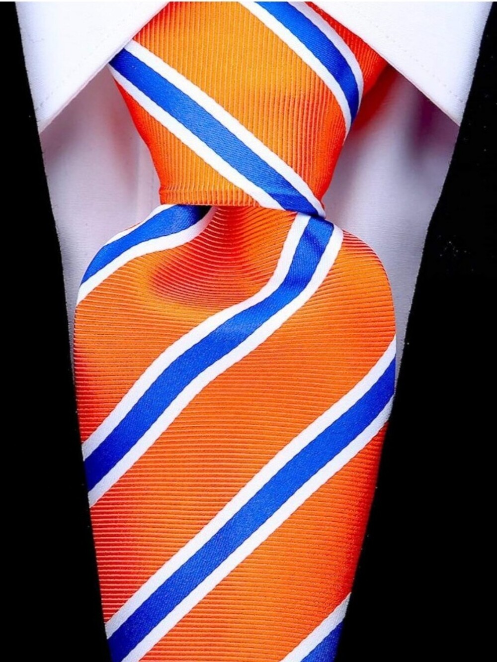 NEW! University Of Florida Gators Orange And Blue Classic Striped Neck Tie